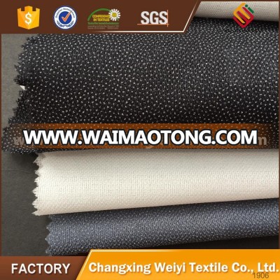 Hot-sale high quality 100% Polyester thread sewing/stitch nonwoven interlining fabric